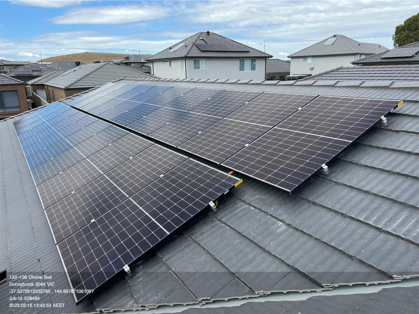 Premium solar battery system installation on Australian home roof - Super Solar Energy